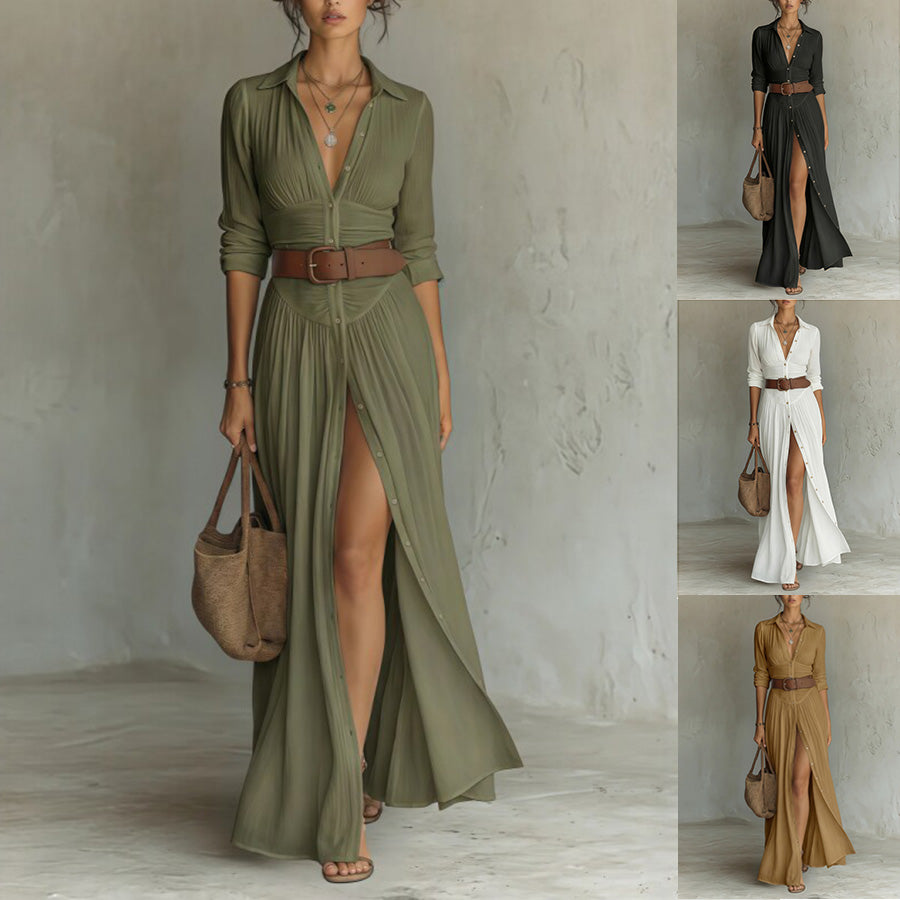 Women's Casual V-Neck Maxi Dress