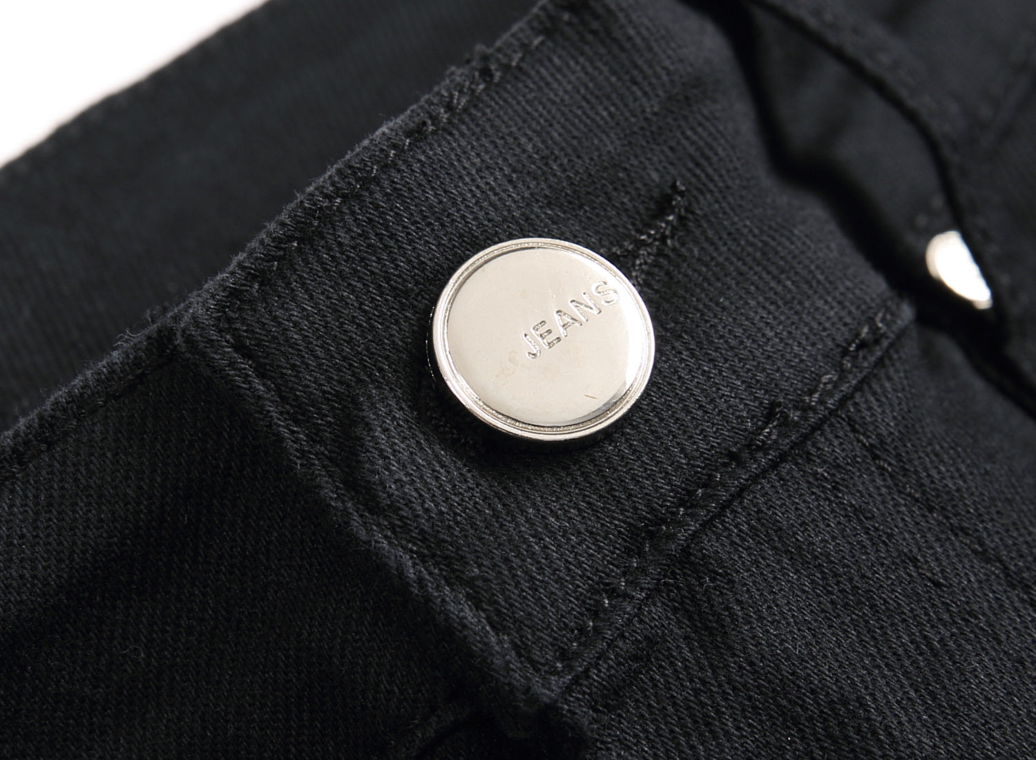 Men's Black Skinny Jeans with Star Design