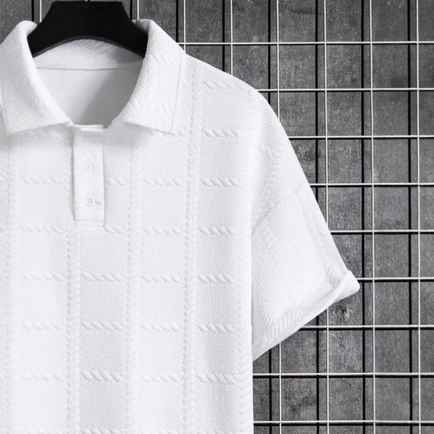 Men's Textured Polo Shirt