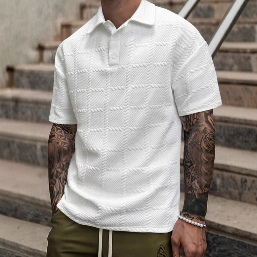 Men's Textured Polo Shirt