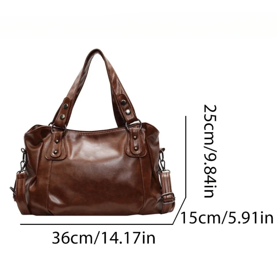 Retro Roomy Crossbody Tote Bag