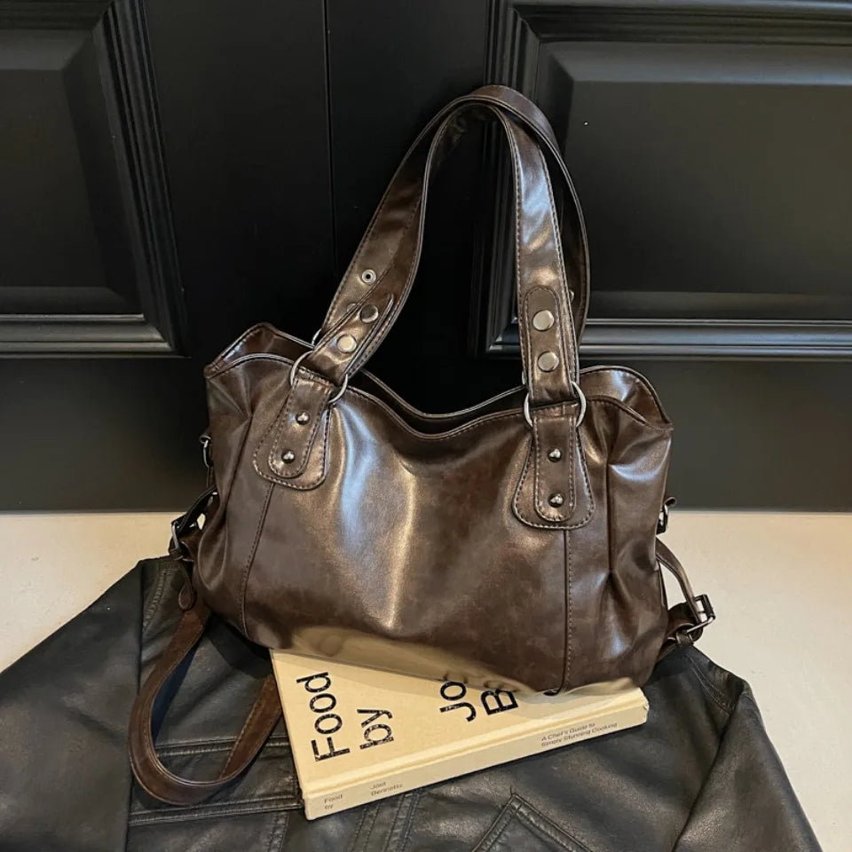 Retro Roomy Crossbody Tote Bag
