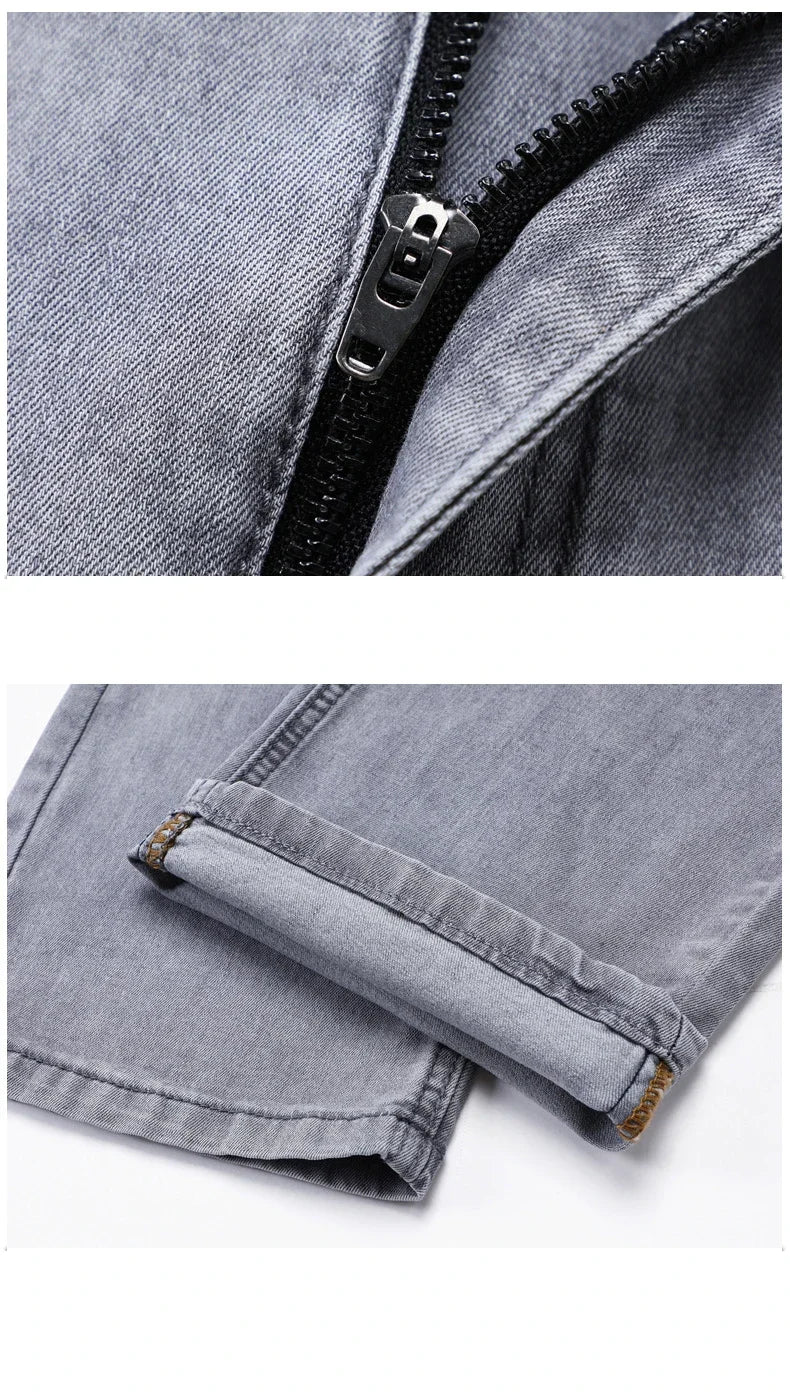 Summer Thin Men's Elastic Cotton Jeans