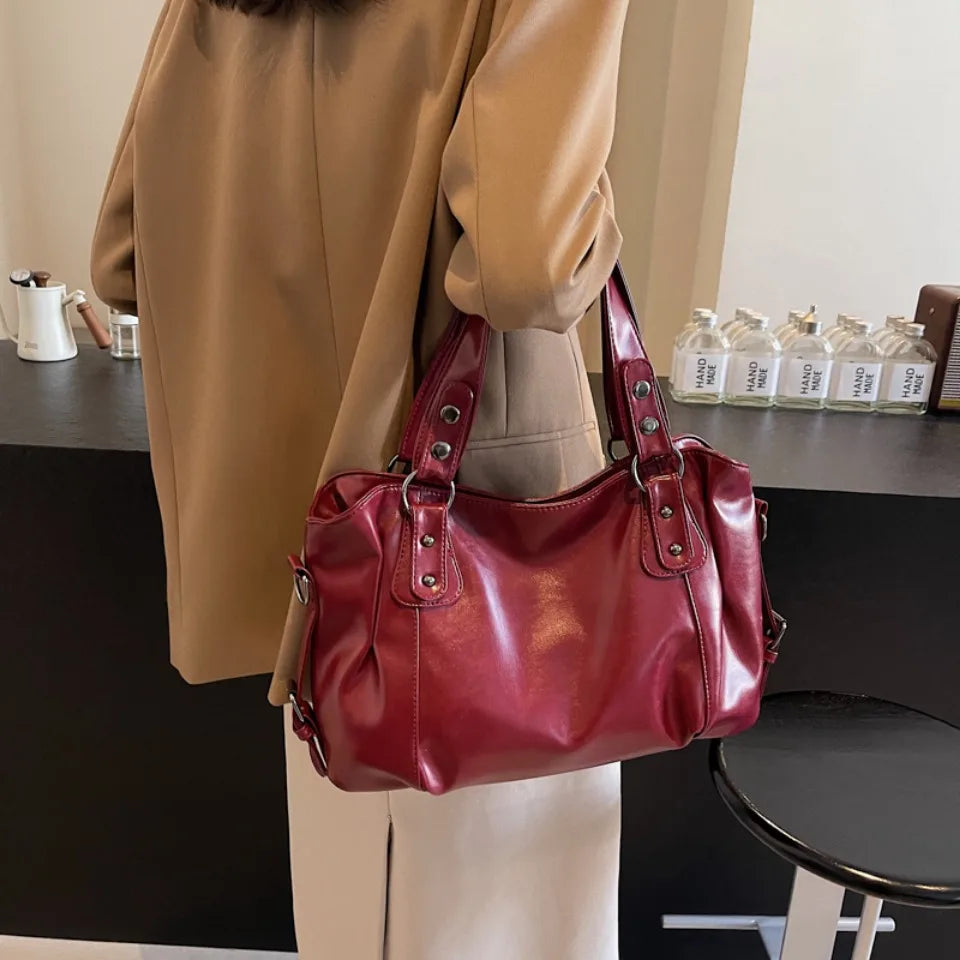 Retro Roomy Crossbody Tote Bag