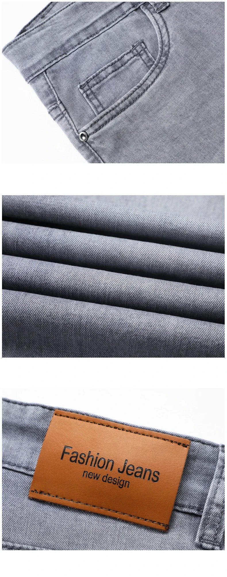 Summer Thin Men's Elastic Cotton Jeans