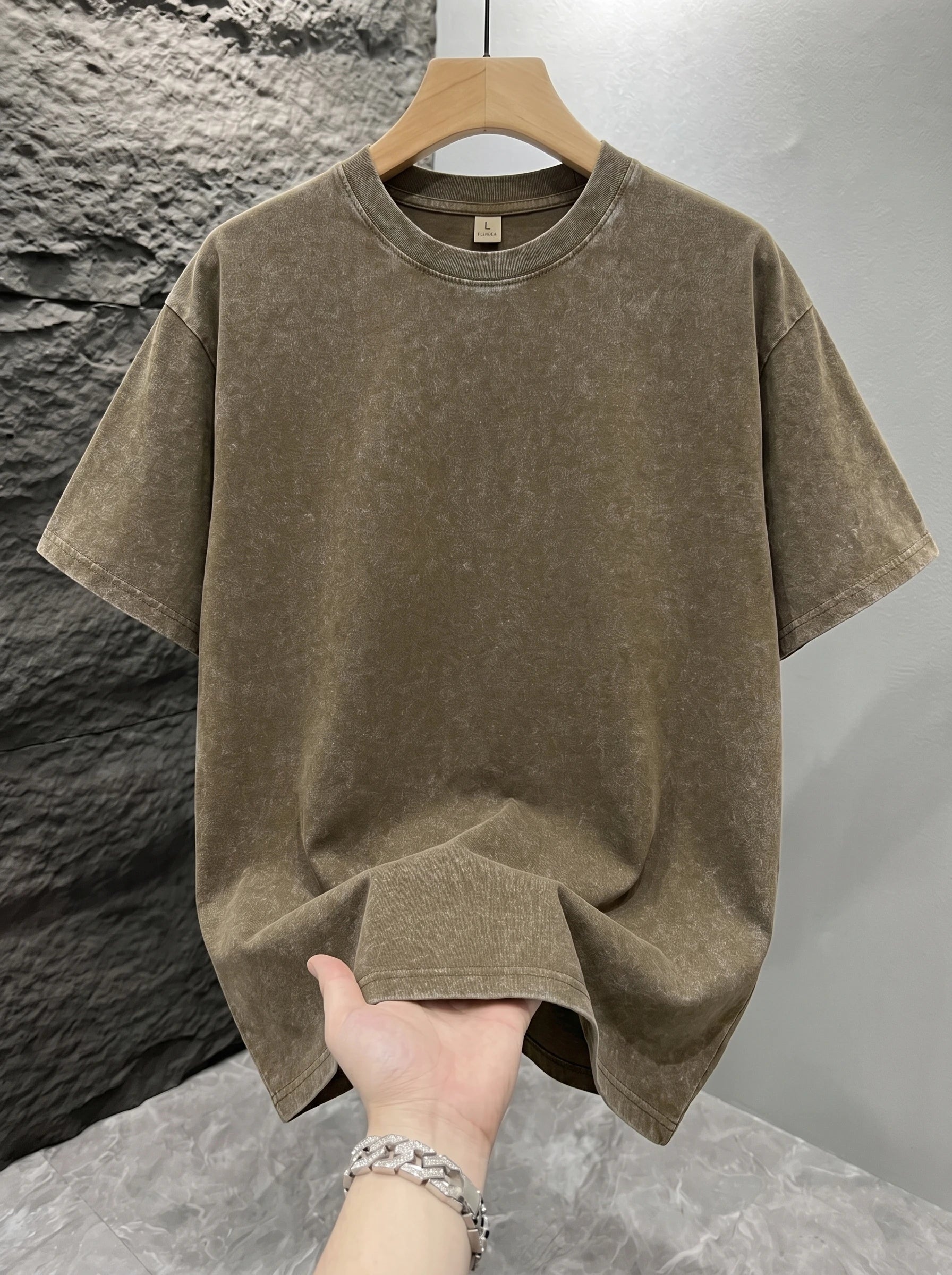 Men Vintage Acid Washed T-shirt