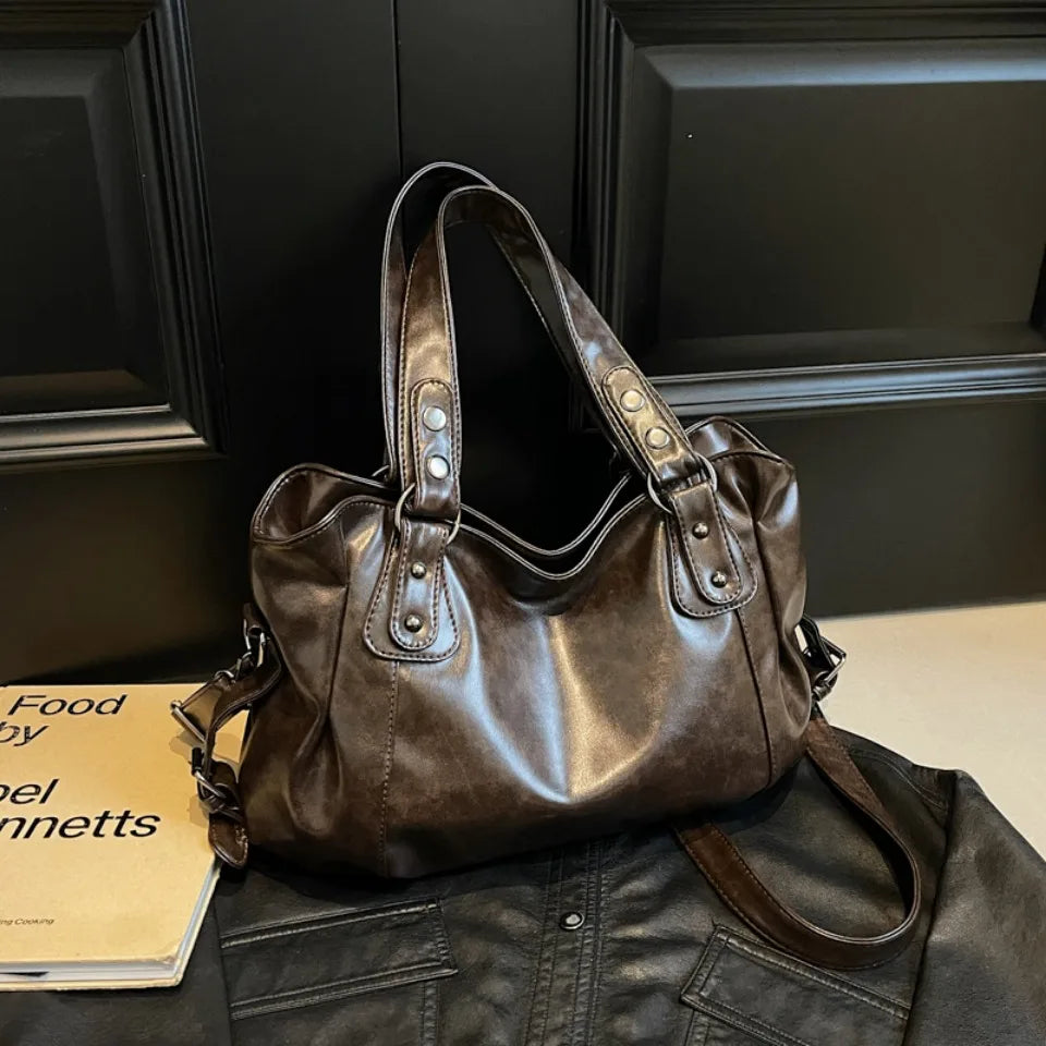 Retro Roomy Crossbody Tote Bag