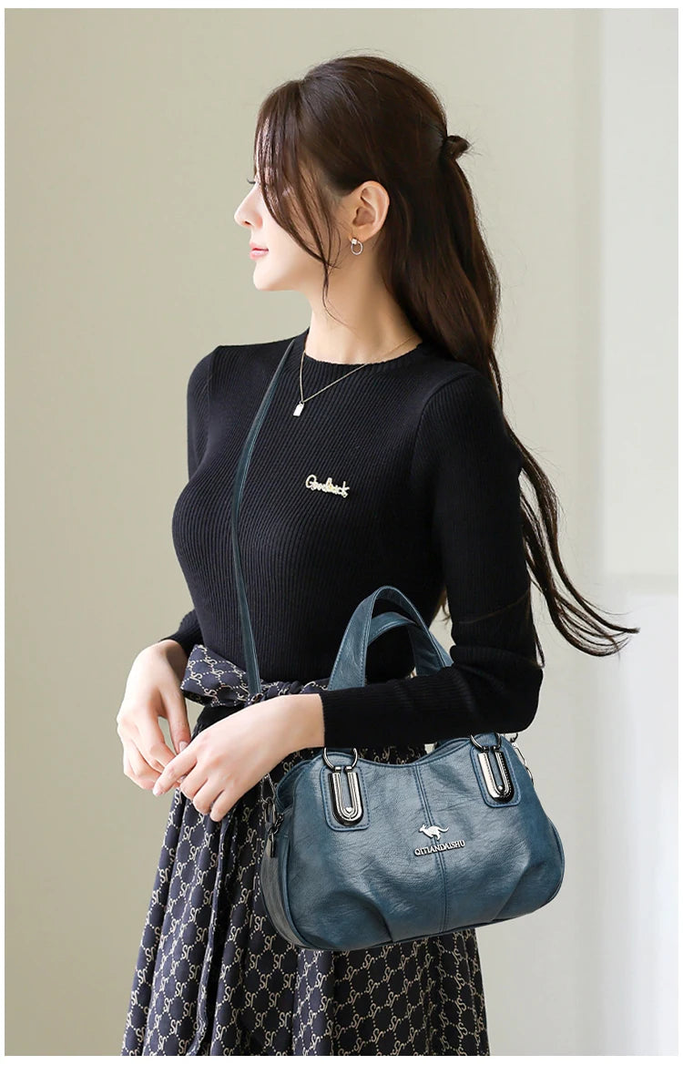 Luxury Handbags 3 Layers Large Capacity