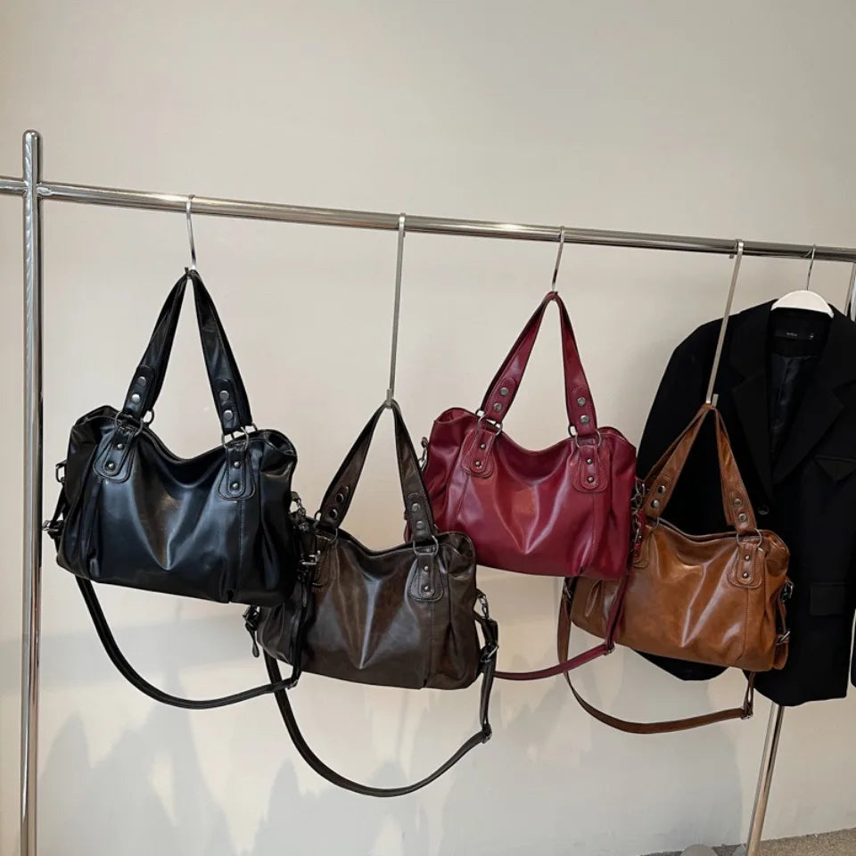 Retro Roomy Crossbody Tote Bag