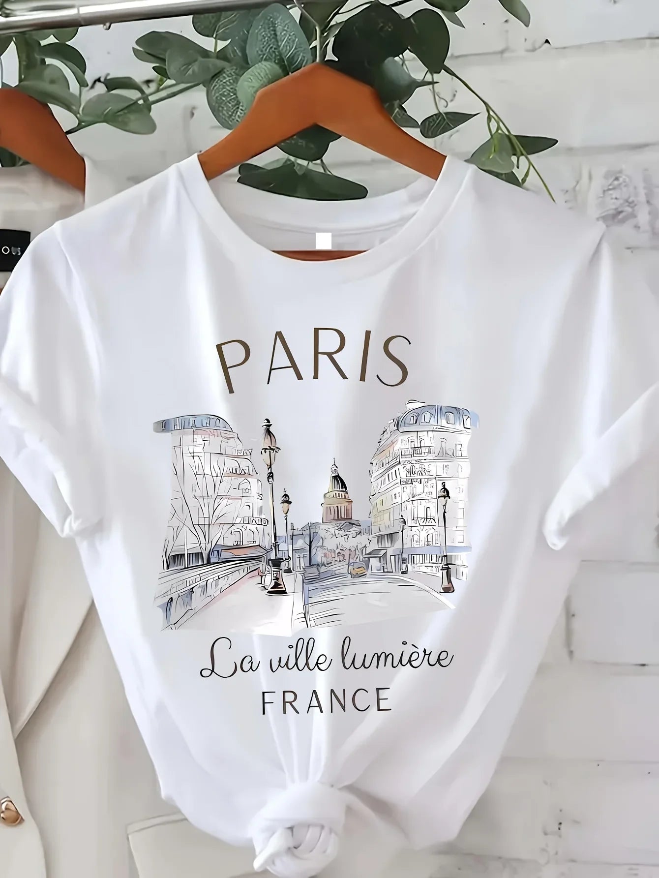 90s T Shirt Paris Women Print T-shirt