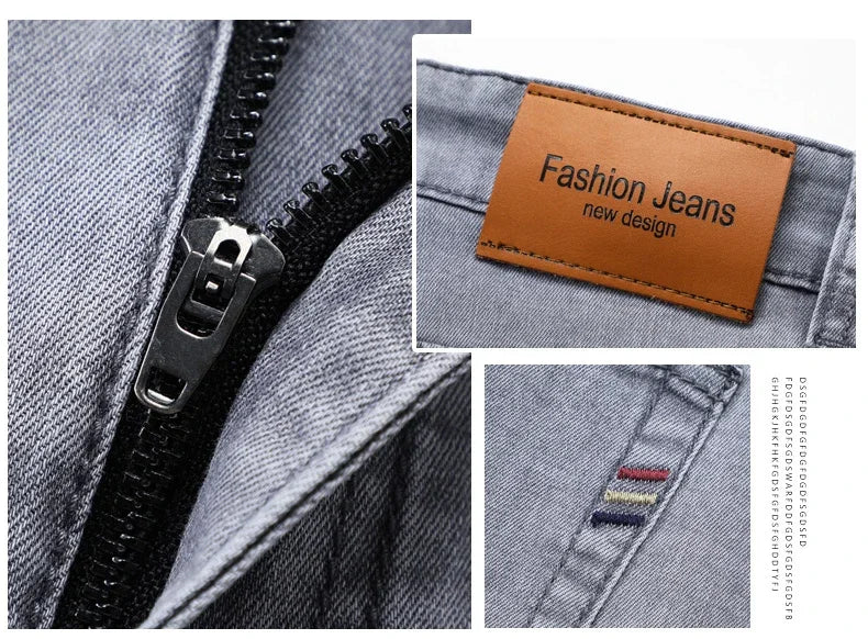 Summer Thin Men's Elastic Cotton Jeans