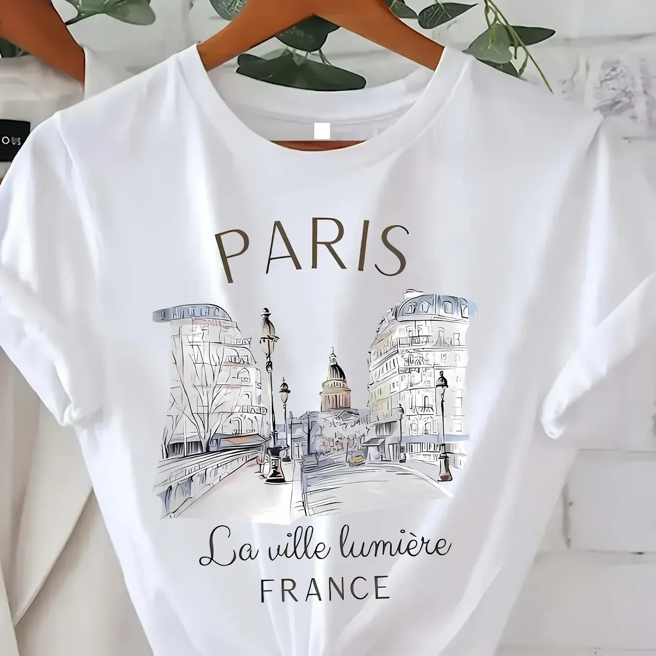 90s T Shirt Paris Women Print T-shirt