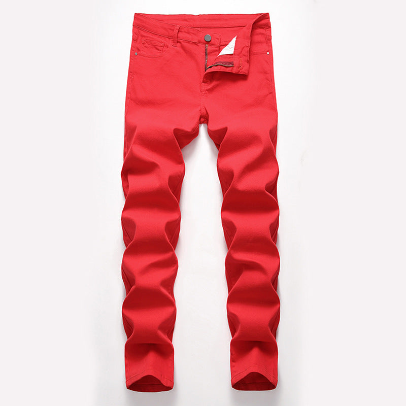 Men's Elastic Denim Trousers