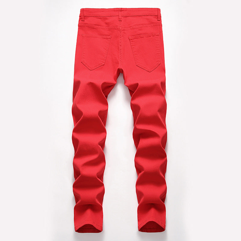 Men's Elastic Denim Trousers