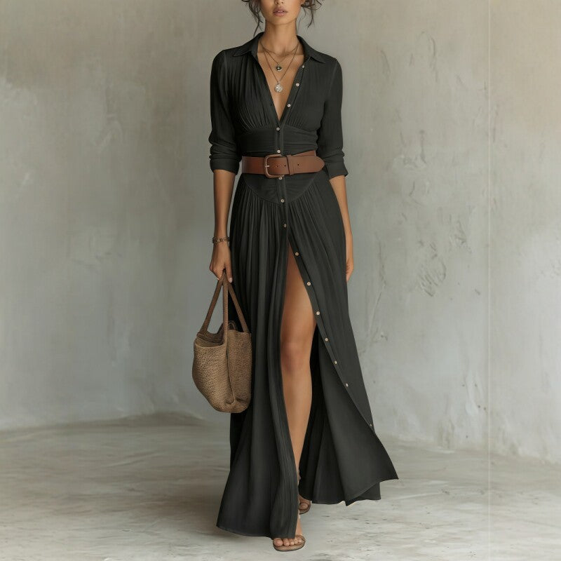 Women's Casual V-Neck Maxi Dress